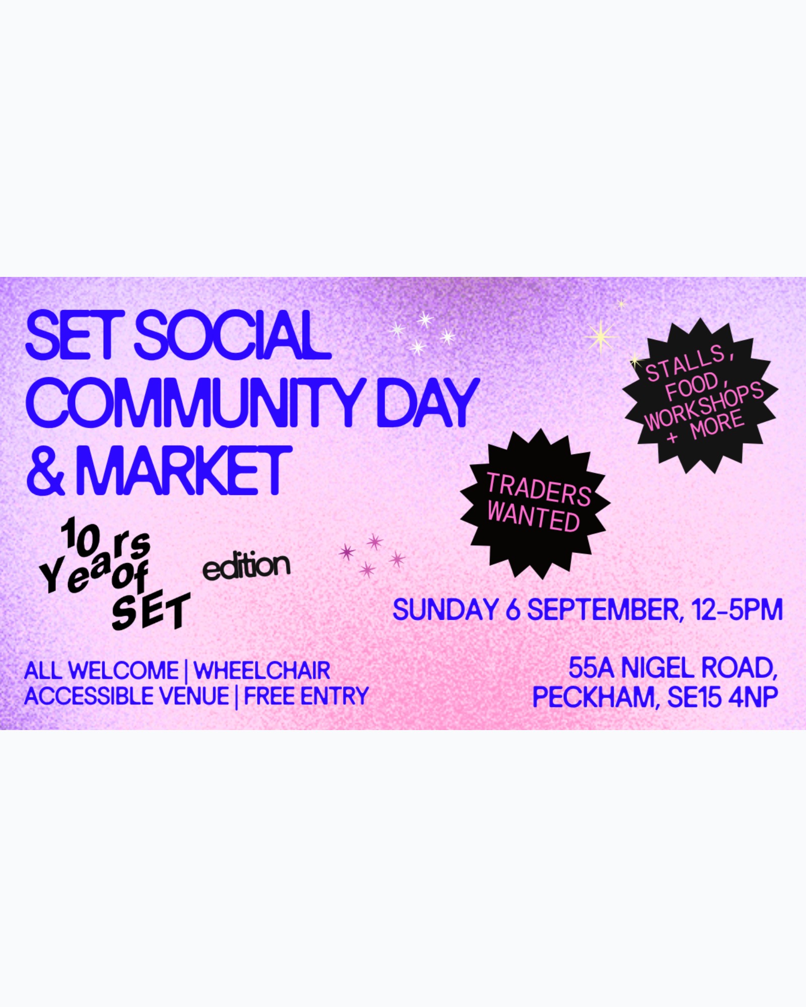 SET Social September Community & Market Day poster