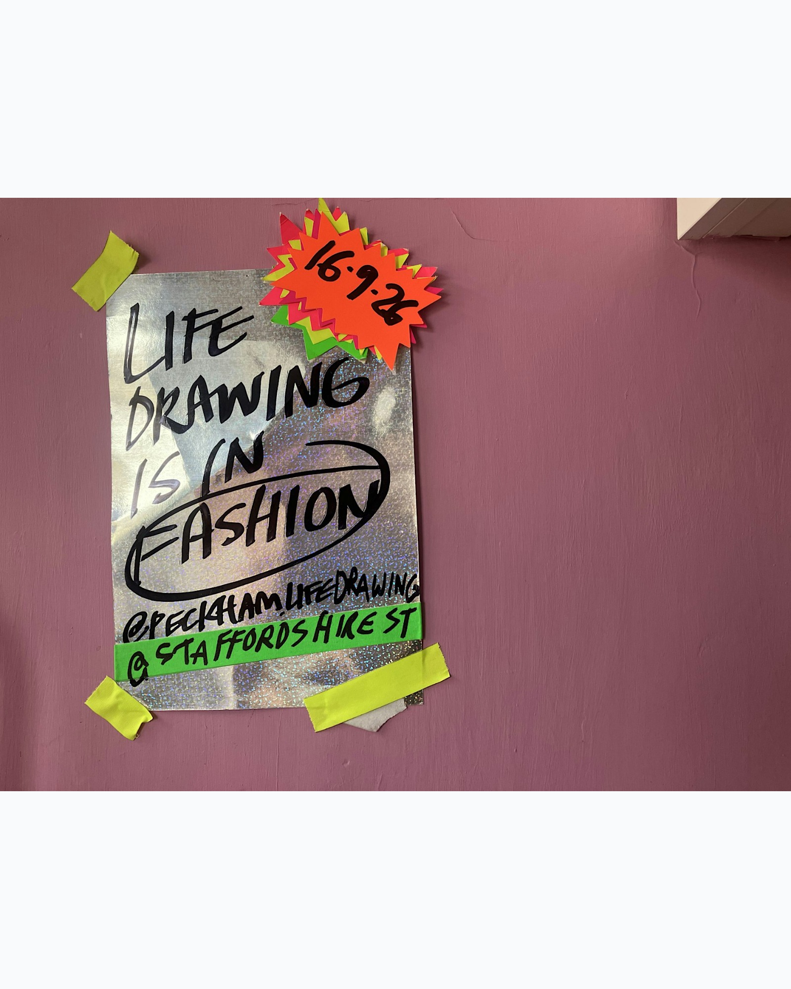 Peckham Life Drawing at Staffordshire St poster
